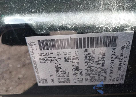 2023 Nissan Rogue Sv Intelligent Awd из США, поврежденный, VIN 5N1BT3BB5PC917374